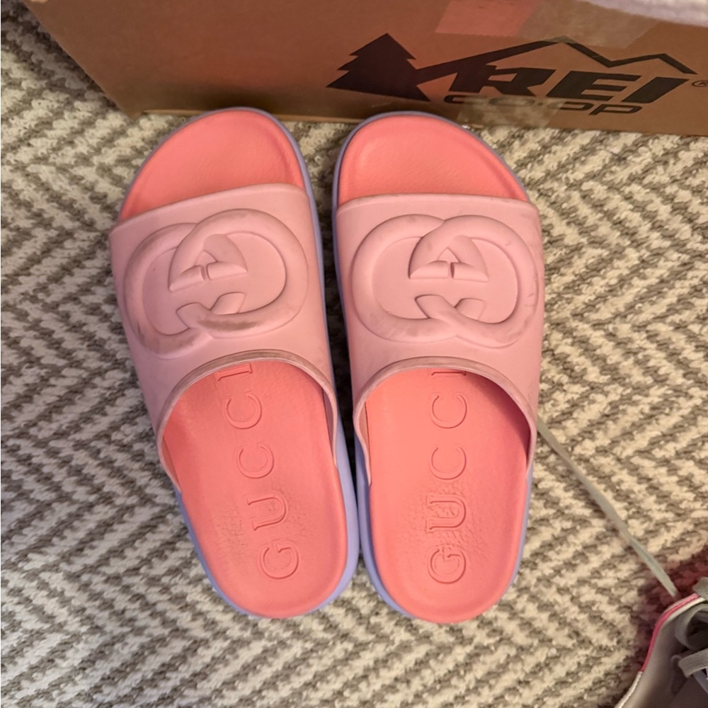 Gucci Pink Slide Sandals for Women